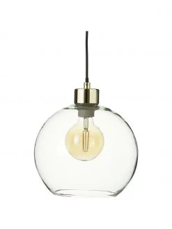 Westwing Collection Kleine Pendelleuchte Irina aus Glas, Ø 24 x H 22 cm