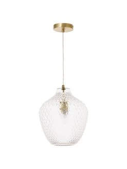 Westwing Collection Kleine Pendelleuchte Lee aus Glas, Ø 27 x H 33 cm -Leuchten Verkaufsladen Kleine Pendelleuchte Lee aus Glas 3