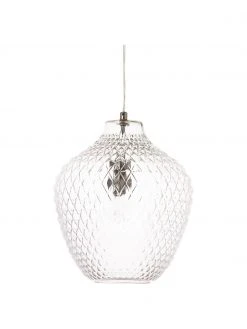 Westwing Collection Kleine Pendelleuchte Lee aus Glas, Ø 27 x H 33 cm