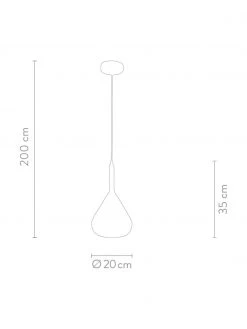 Fabas Luce Kleine Pendelleuchte Lila aus Glas, Ø 20 x H 35 cm -Leuchten Verkaufsladen Kleine Pendelleuchte Lila aus Glas 2