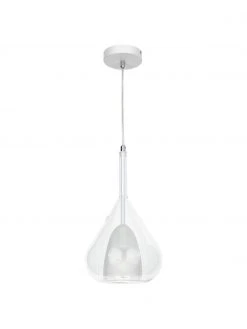 Fabas Luce Kleine Pendelleuchte Lila aus Glas, Ø 20 x H 35 cm -Leuchten Verkaufsladen Kleine Pendelleuchte Lila aus Glas 4