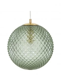 Westwing Collection Kleine Pendelleuchte Lorna aus Glas, Ø 25 cm