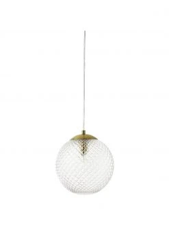 Westwing Collection Kleine Pendelleuchte Lorna aus Glas, Ø 25 cm