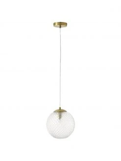 Westwing Collection Kleine Pendelleuchte Lorna aus Glas, Ø 25 cm -Leuchten Verkaufsladen Kleine Pendelleuchte Lorna aus Glas 9