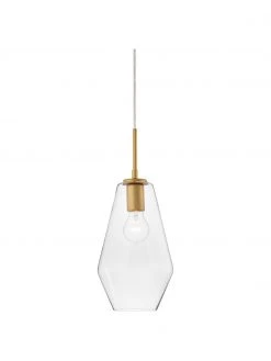 Kleine Pendelleuchte Prisma aus Glas, Ø 17 x H 40 cm
