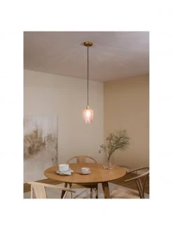 Westwing Collection Kleine Pendelleuchte Rania in Rosa, Ø 14 x H 20 cm -Leuchten Verkaufsladen Kleine Pendelleuchte Rania in Rosa 4