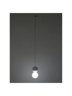 Kleine Pendelleuchte Zero aus Glas und Beton, Ø 10 x H 20 cm 13 Kleine Pendelleuchte Zero aus Glas und Beton, Ø 10 x H 20 cm -Leuchten Verkaufsladen Kleine Pendelleuchte Zero aus Glas und Beton 5