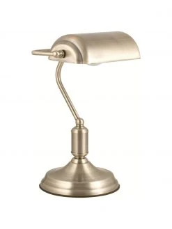 Kleine Retro-Schreibtischlampe Bank aus Metall, B 22 x H 34 cm -Leuchten Verkaufsladen Kleine Retro Schreibtischlampe Bank aus Metall 15