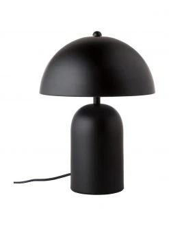 Westwing Collection Kleine Retro-Tischlampe Walter in Schwarz, Ø 25 x H 33 cm