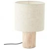 Kleine Skandi-Tischlampe Pia aus Holz und Leinen, Ø 20 x H 30 cm 2 Kleine Skandi-Tischlampe Pia aus Holz und Leinen, Ø 20 x H 30 cm -Leuchten Verkaufsladen Kleine Skandi Tischlampe Pia aus Holz und Leinen