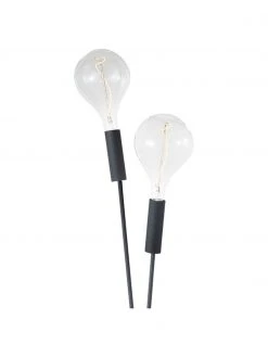 Kleine Stehlampe Twint in Schwarz, Ø 25 x H 137 cm -Leuchten Verkaufsladen Kleine Stehlampe Twint in Schwarz 3