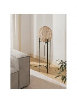 Westwing Collection Kleine Stehlampe Wasa aus Rattan, Ø 34 x H 110 cm -Leuchten Verkaufsladen Kleine Stehlampe Wasa aus Rattan 3