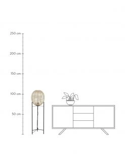 Westwing Collection Kleine Stehlampe Wasa aus Rattan, Ø 34 x H 110 cm -Leuchten Verkaufsladen Kleine Stehlampe Wasa aus Rattan 4