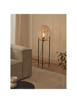 Westwing Collection Kleine Stehlampe Wasa aus Rattan, Ø 34 x H 110 cm -Leuchten Verkaufsladen Kleine Stehlampe Wasa aus Rattan 5