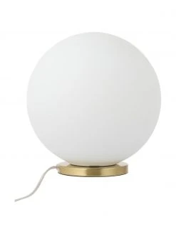 Westwing Collection Kleine Tischlampe Beth aus Opalglas, Ø 25 x H 26 cm