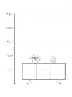 Westwing Collection Kleine Tischlampe Beth aus Opalglas, Ø 25 x H 26 cm -Leuchten Verkaufsladen Kleine Tischlampe Beth aus Opalglas 3