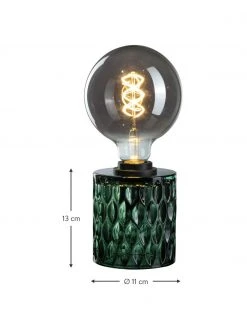 Pauleen Kleine Tischlampe Crystal Magic aus gr&uuml;nem Glas, Ø 11 x H 13 cm -Leuchten Verkaufsladen Kleine Tischlampe Crystal Magic aus grunem Glas 2