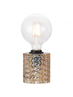 Nordlux Kleine Tischlampe Hollywood aus Glas, Ø 11 x H 13 cm