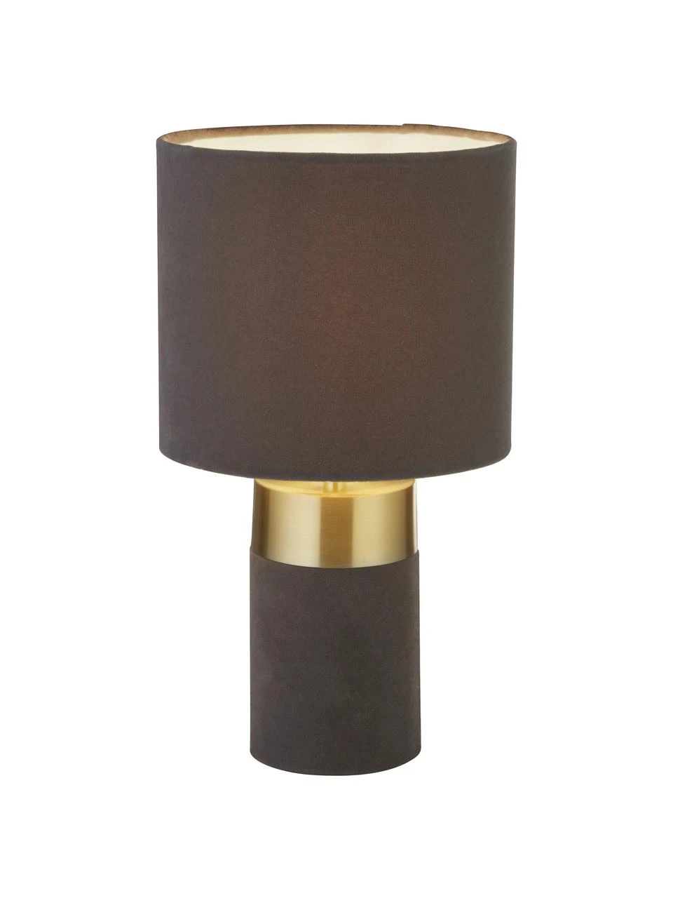 Searchlight Kleine Tischlampe Loko aus Samt, Ø 18 x H 33 cm 6 Searchlight Kleine Tischlampe Loko aus Samt, Ø 18 x H 33 cm – Bild 4