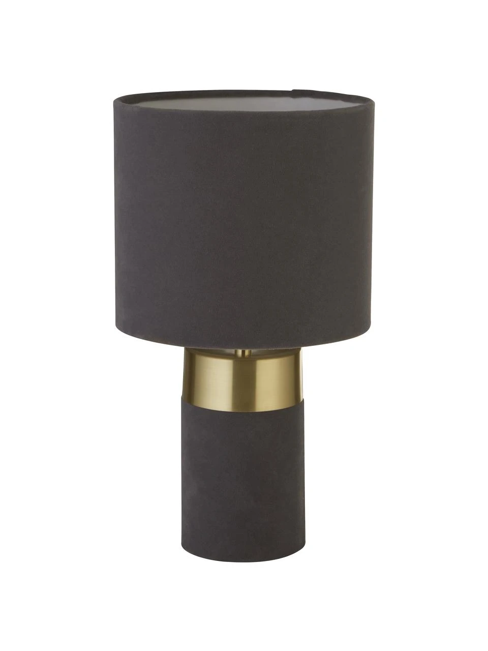 Searchlight Kleine Tischlampe Loko aus Samt, Ø 18 x H 33 cm 7 Searchlight Kleine Tischlampe Loko aus Samt, Ø 18 x H 33 cm – Bild 5