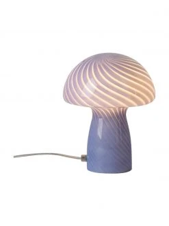 Bahne Kleine Tischlampe Mushroom aus Glas&nbsp;in Blau, Ø 19 x H 23 cm -Leuchten Verkaufsladen Kleine Tischlampe Mushroom aus Glas in Blau 2