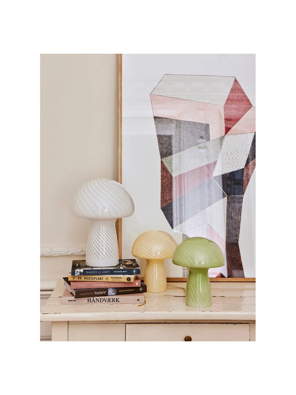 Bahne Kleine Tischlampe Mushroom aus Glas in Gelb, Ø 19 x H 23 cm 4 Bahne Kleine Tischlampe Mushroom aus Glas in Gelb, Ø 19 x H 23 cm – Bild 2