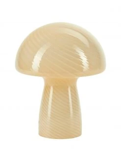 Bahne Kleine Tischlampe Mushroom aus Glas&nbsp;in Gelb, Ø 19 x H 23 cm