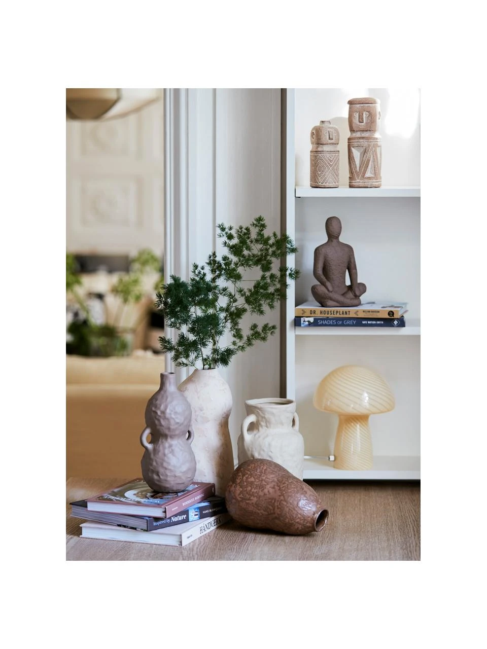 Bahne Kleine Tischlampe Mushroom aus Glas in Gelb, Ø 19 x H 23 cm 6 Bahne Kleine Tischlampe Mushroom aus Glas in Gelb, Ø 19 x H 23 cm – Bild 4