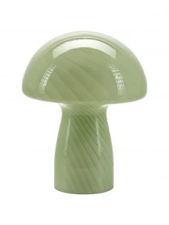 Bahne Kleine Tischlampe Mushroom aus Glas&nbsp;in Gr&uuml;n, Ø 19 x H 23 cm