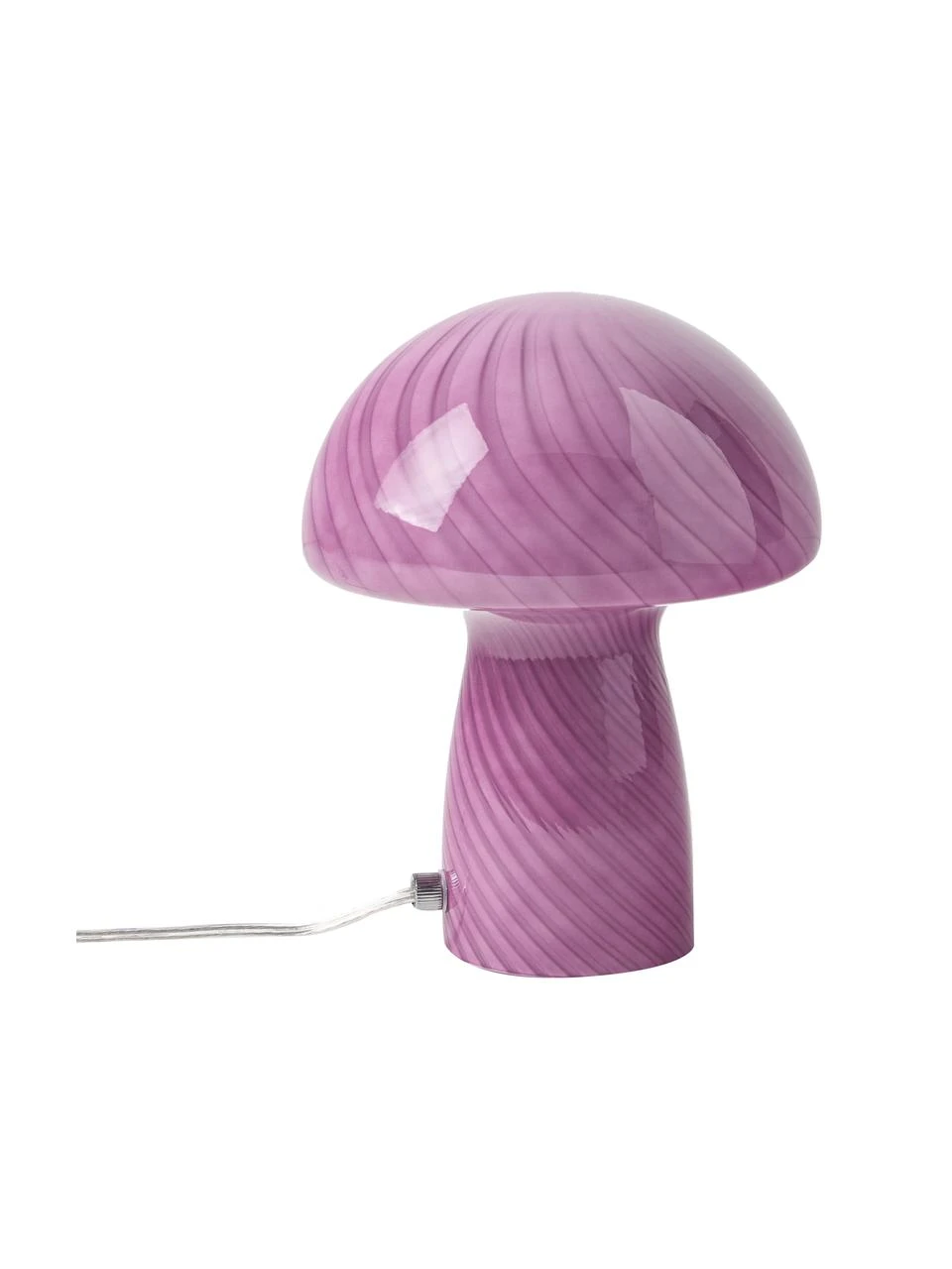 Bahne Kleine Tischlampe Mushroom aus Glas in Rosa, Ø 19 x H 23 cmNur noch wenige verfügbar 3 Bahne Kleine Tischlampe Mushroom aus Glas in Rosa, Ø 19 x H 23 cmNur noch wenige verfügbar