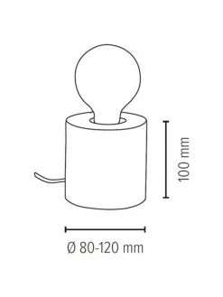 Kleine Tischlampe Trabo aus Kiefernholz, Ø 12 x H 10 cm -Leuchten Verkaufsladen Kleine Tischlampe Trabo aus Kiefernholz 4