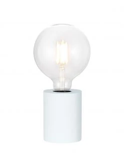 Kleine Tischlampe Tub aus Holz, Ø 8 x H 10 cm