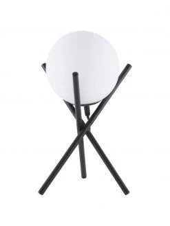 Westwing Collection Kleine Tripod Tischlampe Erik mit Glasschirm, Ø 15 x H 33 cm