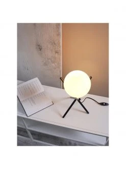 Westwing Collection Kleine Tripod Tischlampe Erik mit Glasschirm, Ø 15 x H 33 cm -Leuchten Verkaufsladen Kleine Tripod Tischlampe Erik mit Glasschirm 4