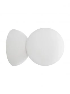 Kleine Wand- und Deckenleuchte Zero aus Glas und Beton, Ø 10 x T 14 cm