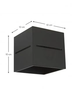 Kleine Wandleuchte Lorum in Schwarz, B 10 x H 10 cm -Leuchten Verkaufsladen Kleine Wandleuchte Lorum in Schwarz 2