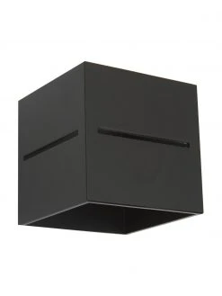 Kleine Wandleuchte Lorum in Schwarz, B 10 x H 10 cm