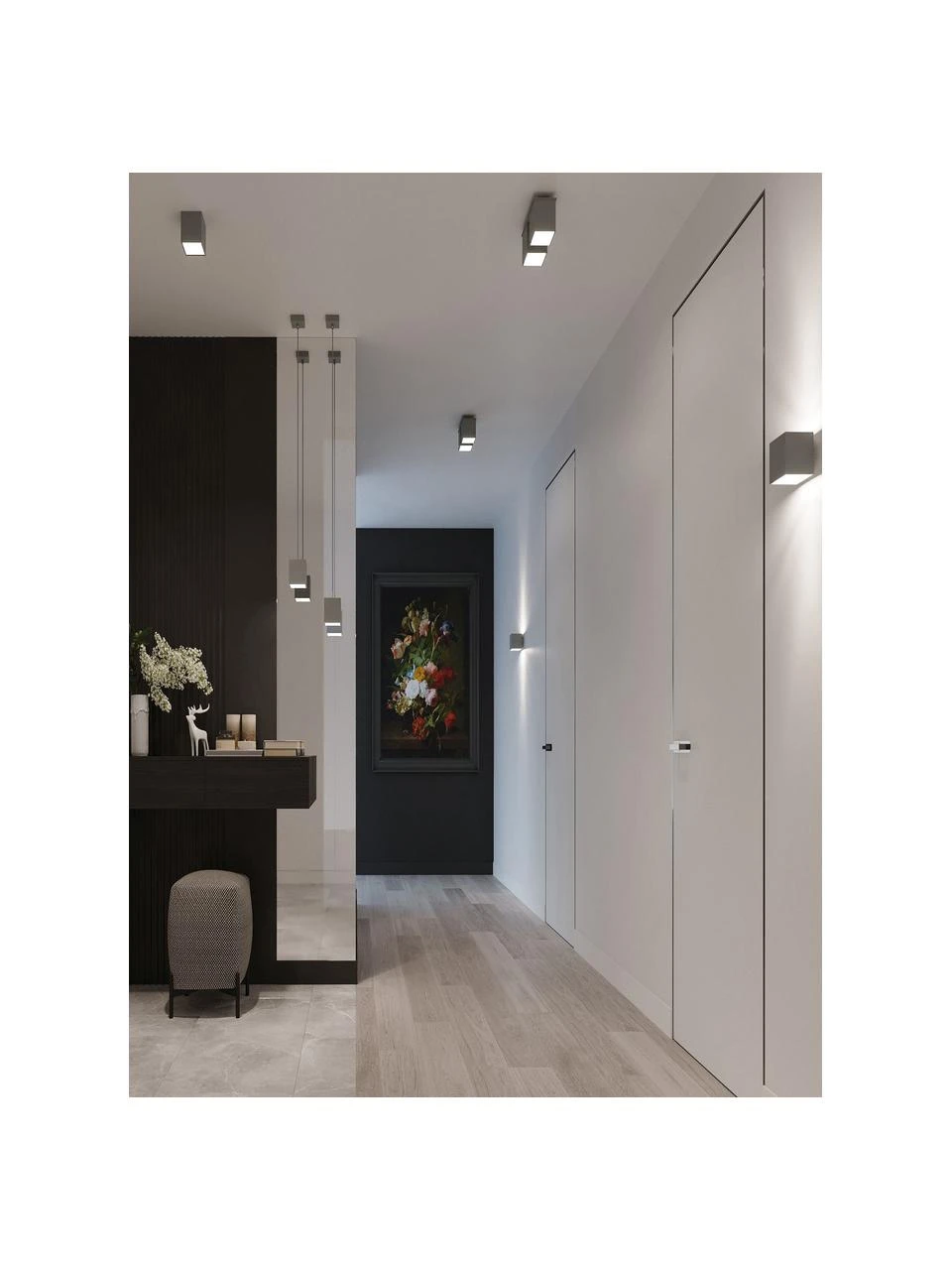 Kleine Wandleuchte Quad in Grau, B 10 x H 10 cmNur noch 1 Artikel verfügbar 4 Kleine Wandleuchte Quad in Grau, B 10 x H 10 cmNur noch 1 Artikel verfügbar – Bild 2