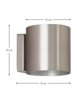 Kleine Wandleuchte Roda in Grau, B 10 x H 10 cm 10 Kleine Wandleuchte Roda in Grau, B 10 x H 10 cm -Leuchten Verkaufsladen Kleine Wandleuchte Roda in Grau 2