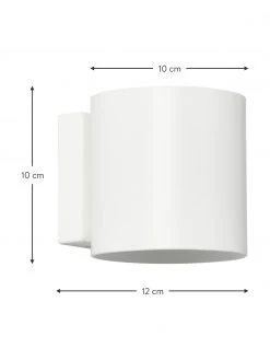 Kleine Wandleuchte Roda in Wei&szlig;, B 10 x H 10 cm -Leuchten Verkaufsladen Kleine Wandleuchte Roda in Weiss 2