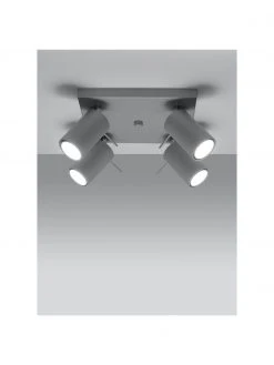 Kleiner Deckenstrahler Etna in Grau, B 25 x H 15 cm -Leuchten Verkaufsladen Kleiner Deckenstrahler Etna in Grau 2