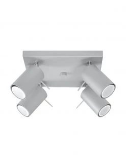 Kleiner Deckenstrahler Etna in Grau, B 25 x H 15 cm