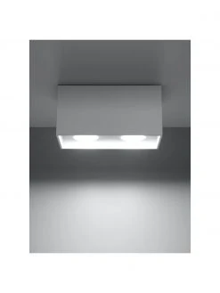 Kleiner Deckenstrahler Geo in Weiß, B 20 x H 10 cm 12 Kleiner Deckenstrahler Geo in Weiß, B 20 x H 10 cm -Leuchten Verkaufsladen Kleiner Deckenstrahler Geo in Weiss 4