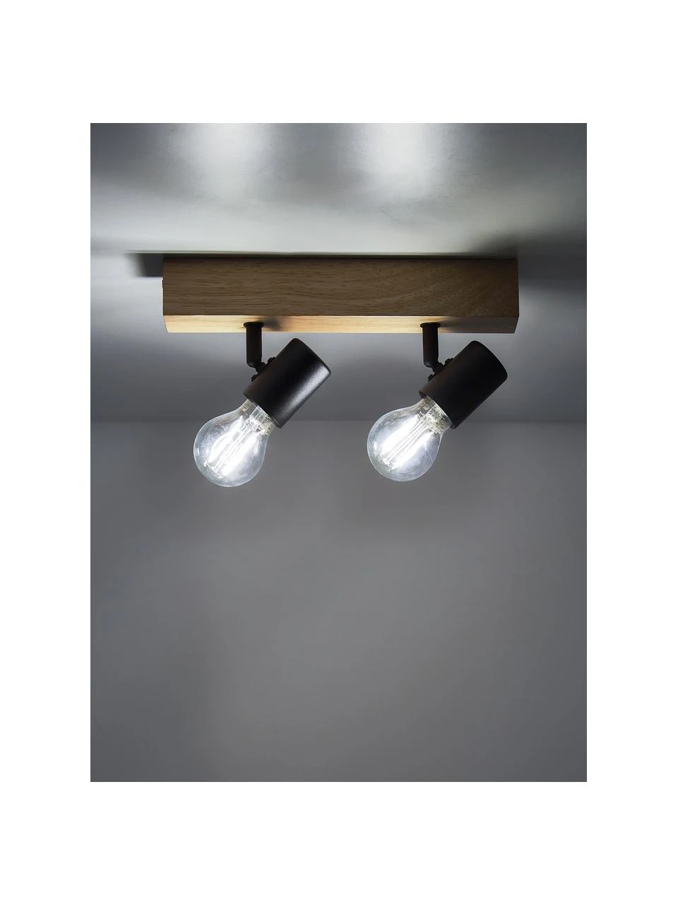 Kleiner Deckenstrahler Townshend aus Holz, B 30 x H 13 cmNur noch wenige verfügbar 6 Kleiner Deckenstrahler Townshend aus Holz, B 30 x H 13 cmNur noch wenige verfügbar – Bild 4