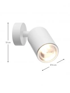 Kleiner Verstellbarer Wand- und Deckenstrahler Tori in Wei&szlig;, Ø 6 x T 13 cm -Leuchten Verkaufsladen Kleiner Verstellbarer Wand und Deckenstrahler Tori in Weiss 2