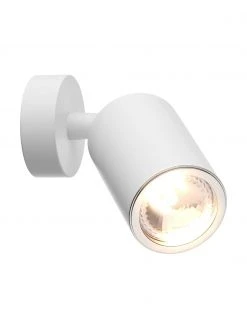 Kleiner Verstellbarer Wand- und Deckenstrahler Tori in Wei&szlig;, Ø 6 x T 13 cm