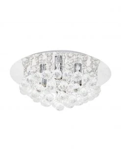Searchlight Kristall-Deckenleuchte Helena, Ø 35 x H 18 cm