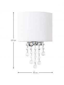 Searchlight Kristall-Wandleuchte Nora mit Schalter, B 18 x H 27 cmNur noch wenige verfügbar -Leuchten Verkaufsladen Kristall Wandleuchte Nora mit Schalter 2