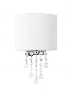 Searchlight Kristall-Wandleuchte Nora mit Schalter, B 18 x H 27 cmNur noch wenige verfügbar