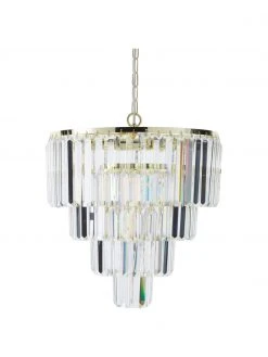 Kronleuchter Gracja in Gold, Ø 39 x H 42 cm